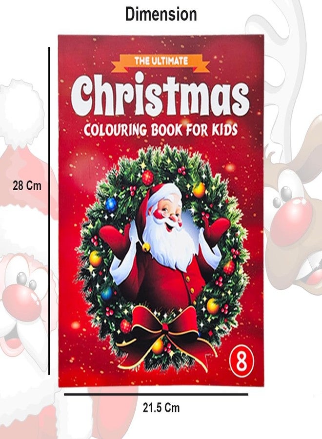 PARTEET Festive Santa Stationery Gift Set for Kids, Fun Christmas Theme 3 Coloring Book with 1 Crayons Colors|Party Favor Stylish, Magical Coloring & Art Drawing Book|Xmas Gift for Kids - Image 3